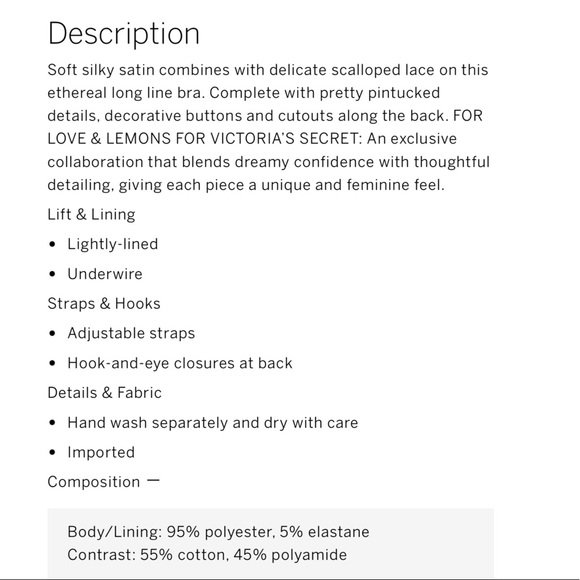 NWT For Love and Lemons Gardenia Long Line Bra - Picture 8 of 8